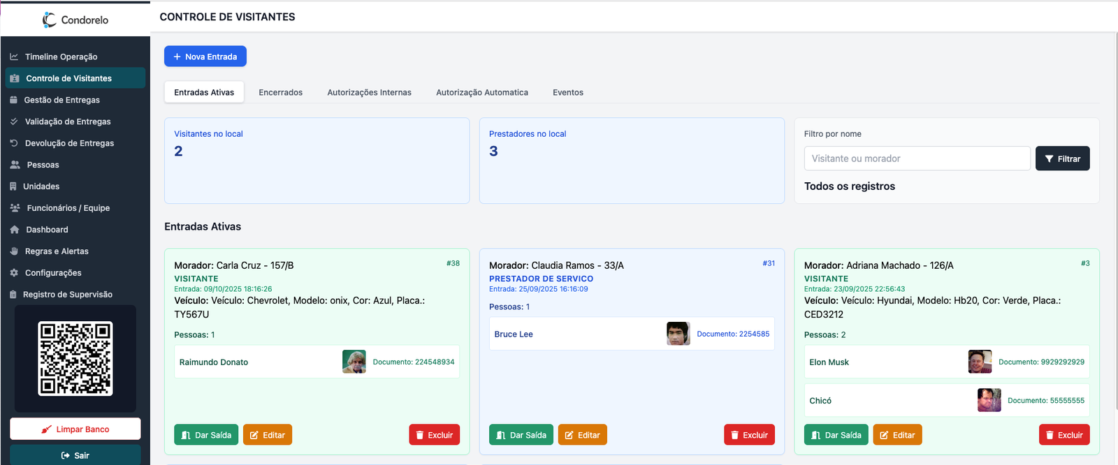 Fluxo de controle de acesso
